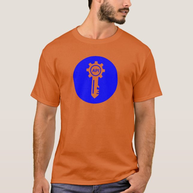 Camiseta Blue Circular API Key Icon (Frente)