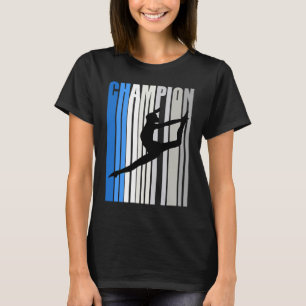 Camiseta Blue Dance Champion Girls Aniversário Fora da Danç