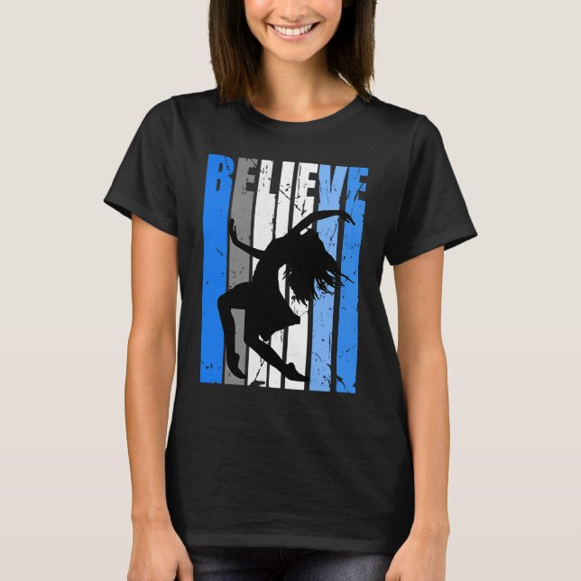 Camiseta Blue Dance Dancer Believe Motivating Expressive Wo (Frente)