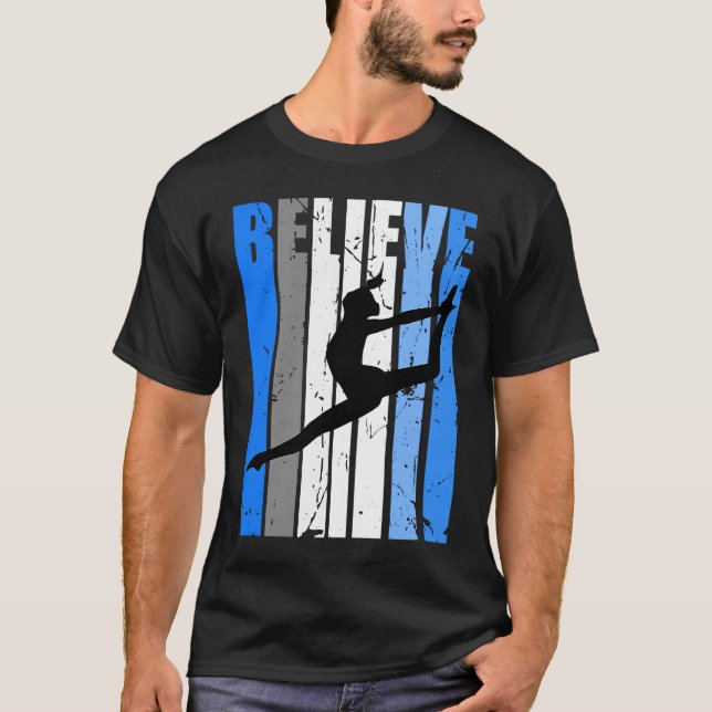 Camiseta Blue Dance Team Believe Motivating Dancer Dancing  (Frente)