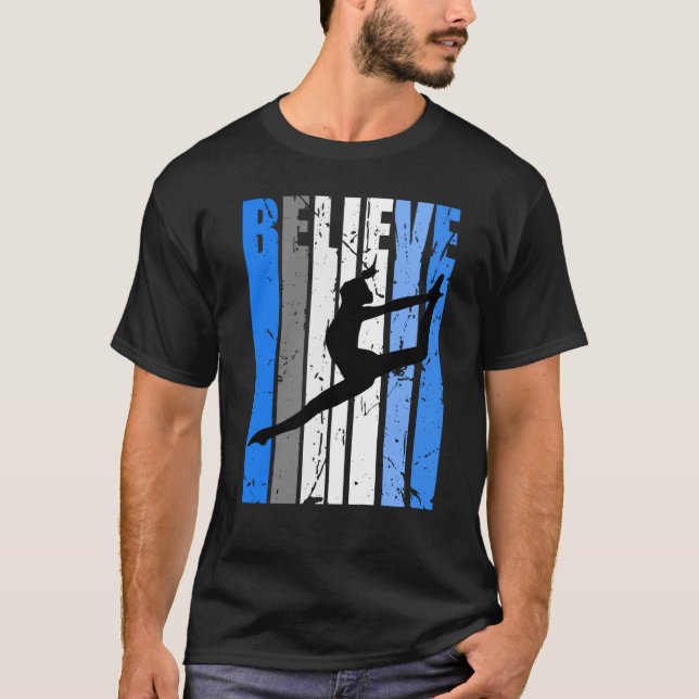 Camiseta Blue Dance Team Believe Motivating Dancer Dancing  (Frente)