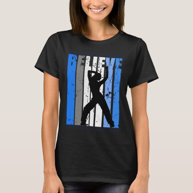 Camiseta Blue Dance Team Dancing Dancer Believe Motivating  (Frente)