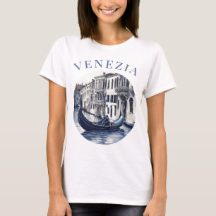 Camiseta Blue Delft Blue Veneice Gondola