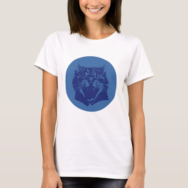 Camiseta Blue Dot Cat (Frente)
