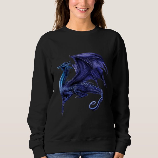 Camiseta blUE DRAGON, de uso feminino (Frente)