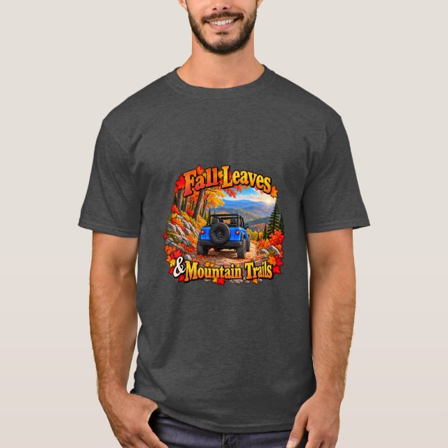 Camiseta Blue_Fall Leaves & Mt Trails (Frente)