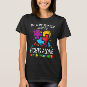 Camiseta Blue Family Autism Quebra-cabeça Piece Heart Gr