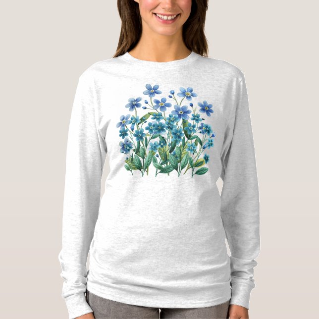 Camiseta Blue Floral  (Frente)