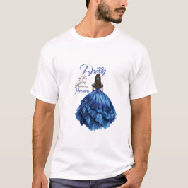 Camiseta Blue Floral Princess Girl Festa de aniversário