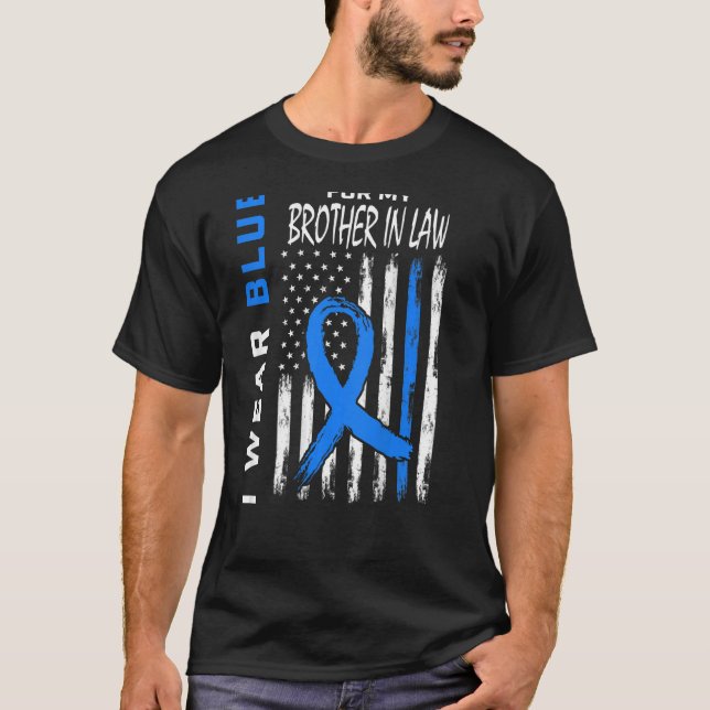 Camiseta Blue For Brother In Law Diabetes Senwarflag Ba (Frente)