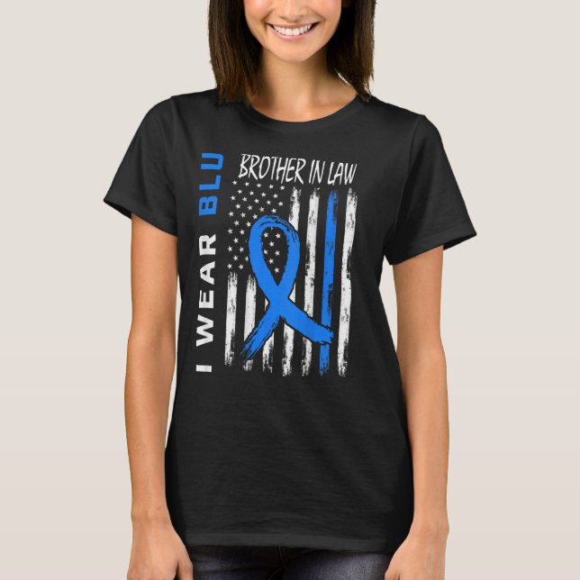 Camiseta Blue For Brother In Law Diabetes Senwarflag Ba (Frente)