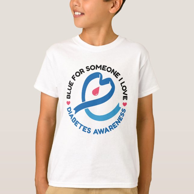 Camiseta Blue for Someone I Love – Diabetes Awareness (Frente)