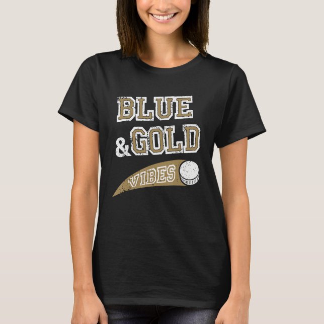 Camiseta Blue & Gold Vibes Hockey Team Fan_1 (Frente)