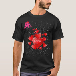 Camiseta Blue heart romantic wallpaper
