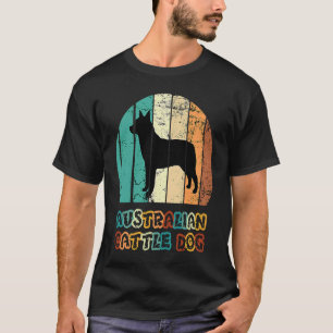 Camiseta Blue Heeler Australian Cattle Dog Pôr do Sol Vinta