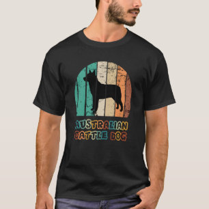 Camiseta Blue Heeler - australiano Cattle Dog Vintage Sunse
