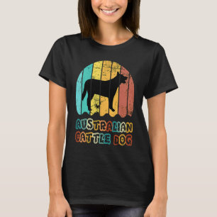 Camiseta Blue Heeler Cão de Gado Australiano Vintage Pôr do