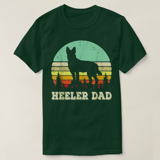 Camiseta Blue Heeler Dog Dad Australian Cattle Dog Lovers F (Frente do Design)