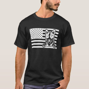 Camiseta Blue Heeler USA Flag