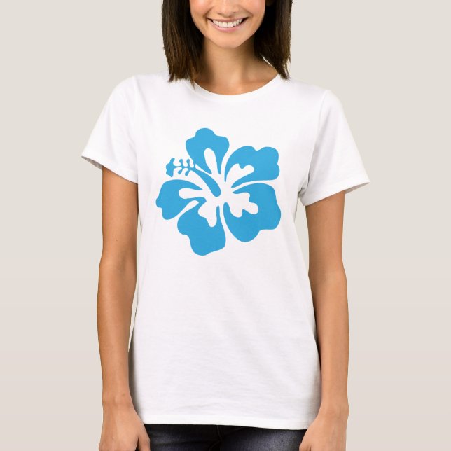 Camiseta Blue Hibiscus (Frente)