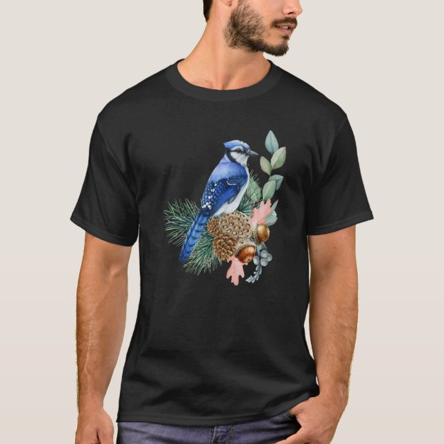 Camiseta Blue Jay Bird  Cute Birds Animal  Graphic (Frente)