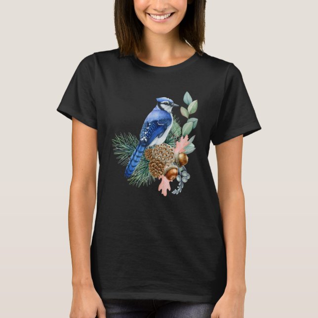 Camiseta Blue Jay Bird   Cute Birds Animal   Graphic (Frente)
