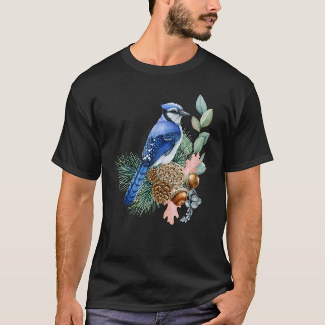 Camiseta Blue Jay Bird   Cute Birds Animal   Graphic (Frente)