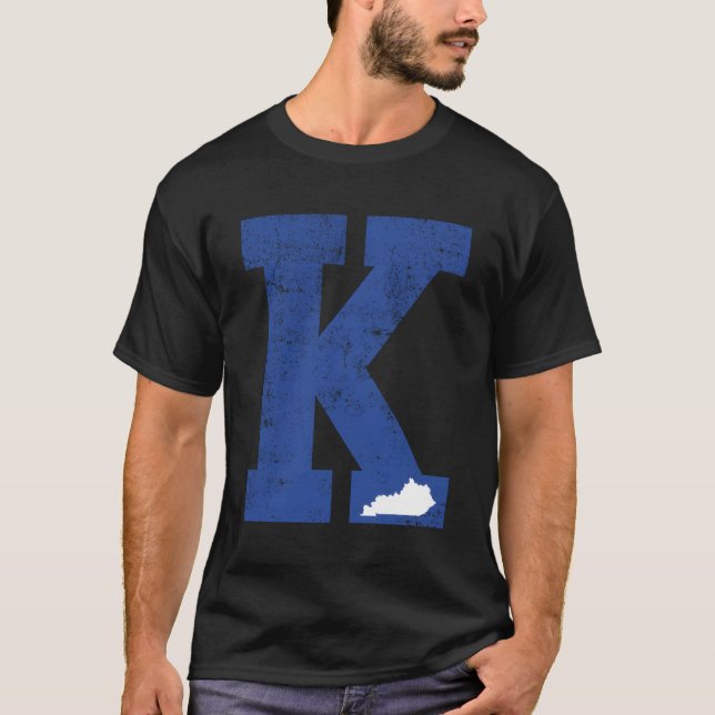 Camiseta Blue - Letra K Kentucky (Frente)