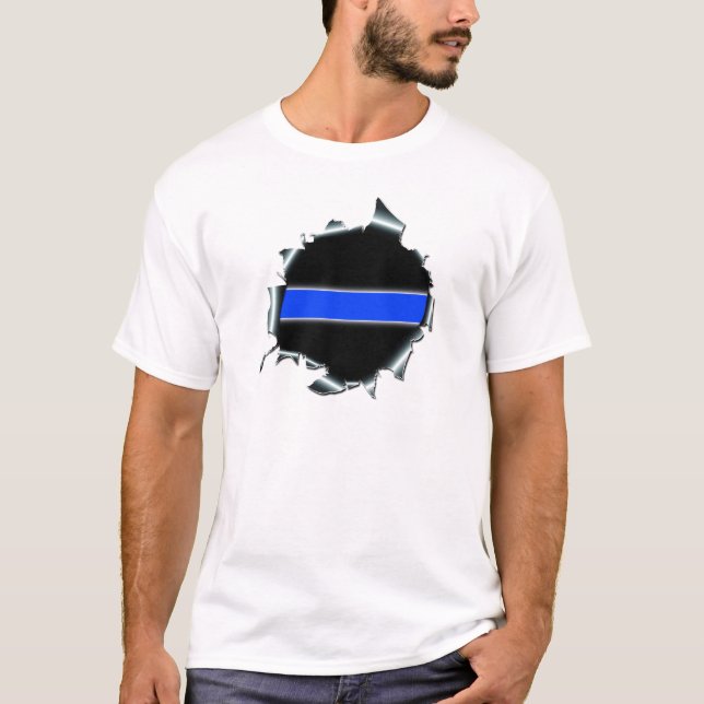 Camiseta Blue Line fino (Frente)
