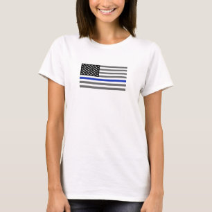Camiseta "Blue Line fino" embandeira o t