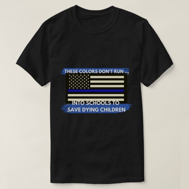 Camiseta Blue Lives Scatter s Defund Uvalde Police Tee e (Frente do Design)