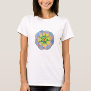 Camiseta Blue mandala, Watercolor mandala Art
