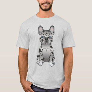 Camiseta Blue Merle French Buldogue / Frenchie Cartoon Dog