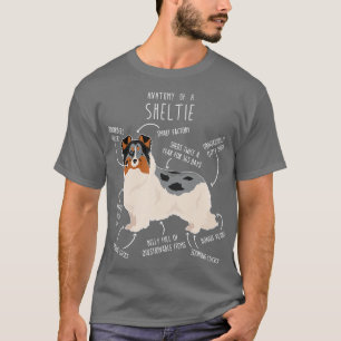 Camiseta Blue Merle Sheltie Shetland Sheepdog Anatomia 1