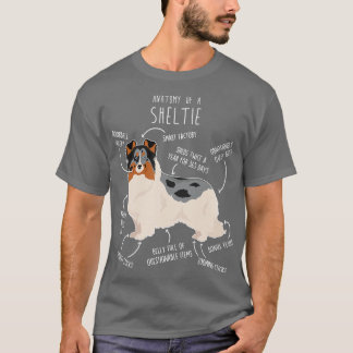 Camiseta Blue Merle Sheltie Shetland Sheepdog Anatomia 1