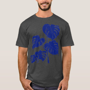 Camiseta Blue Monstera Swiss Cheese Plant Cut Out Style v2
