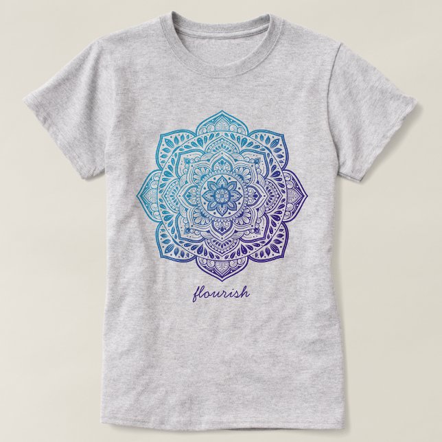Camiseta Blue Moon Mandala Yoga T-Shirt (Criador carregado)