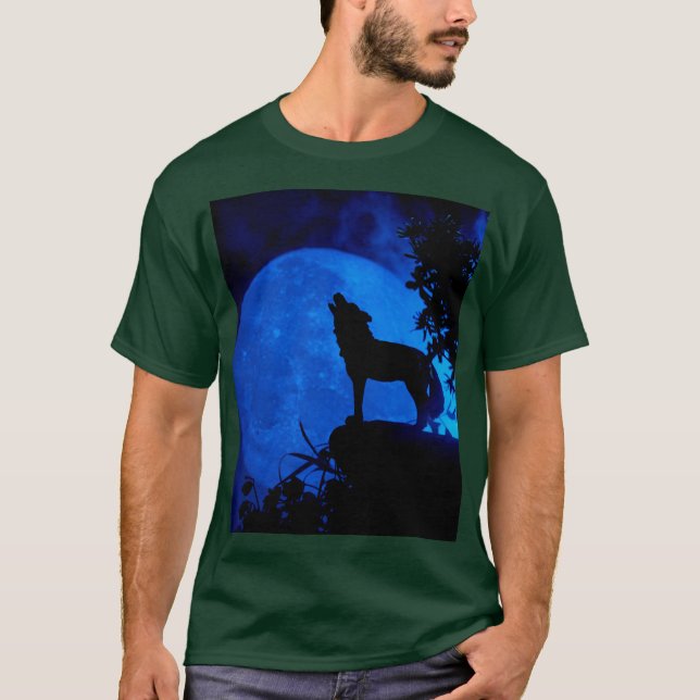 Camiseta Blue Moon Wolf (Frente)