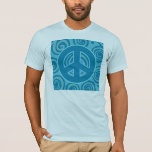 Camiseta Blue Peace Sign Design