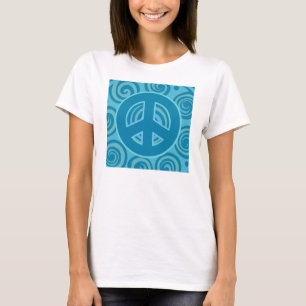 Camiseta Blue Peace Sign Design