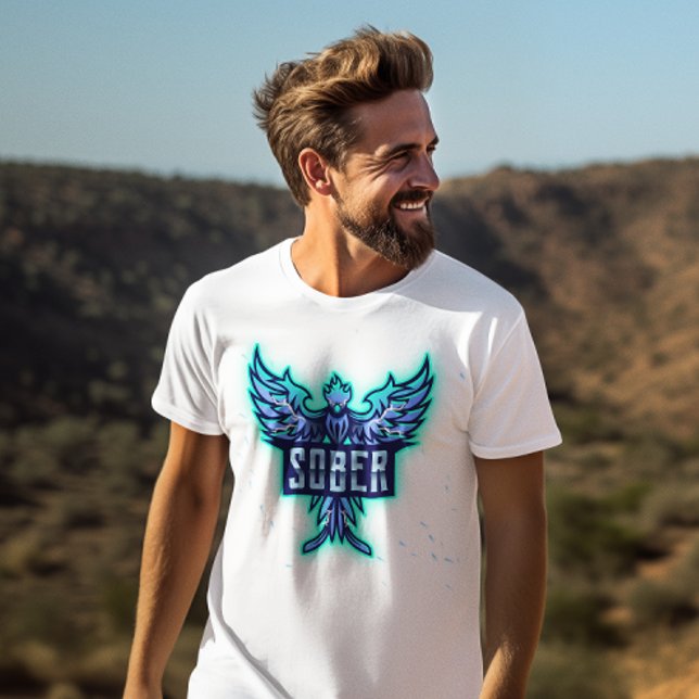 Camiseta Blue Phoenix of Sobriety (Criador carregado)
