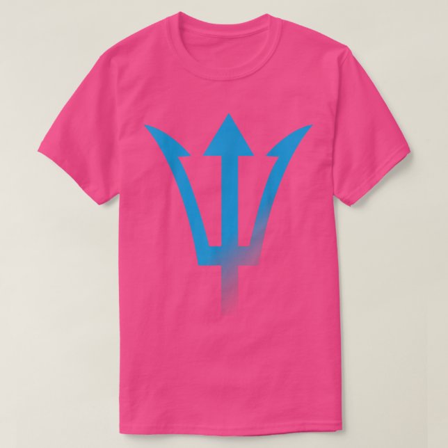 Camiseta Blue Poseidon Symbol Trident Ancient Lord Greece K (Frente do Design)