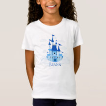 Blue Princess Castle Personalizado Girly