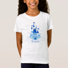 Camiseta Blue Princess Castle Personalizado Girly