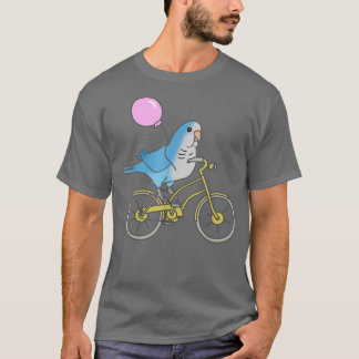 Camiseta Blue Quaker andando de bicicleta Funny Parrot dono