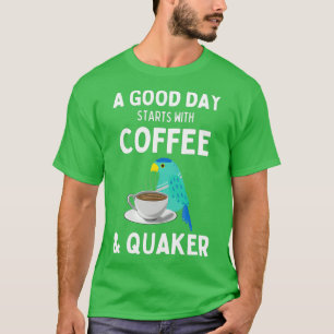 Camiseta Blue Quaker Shirt Good Day Coffee And Quaker Blue