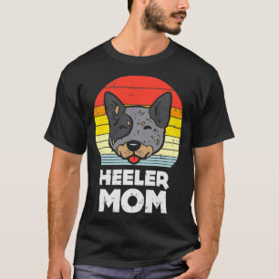 Camiseta Blue Red Heeler Mãe Retro Animal Pet Cattle Cães