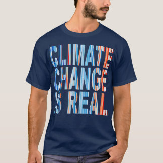 Camiseta Blue Red Warming Global Strips Alterações Climátic