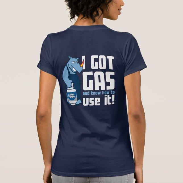 Camiseta Blue Rhino "I got Gas", mulheres (Verso)