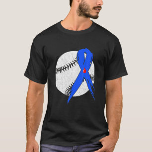 Camiseta Blue Ribbon Baseball Diabetes Guerreiro de Consci